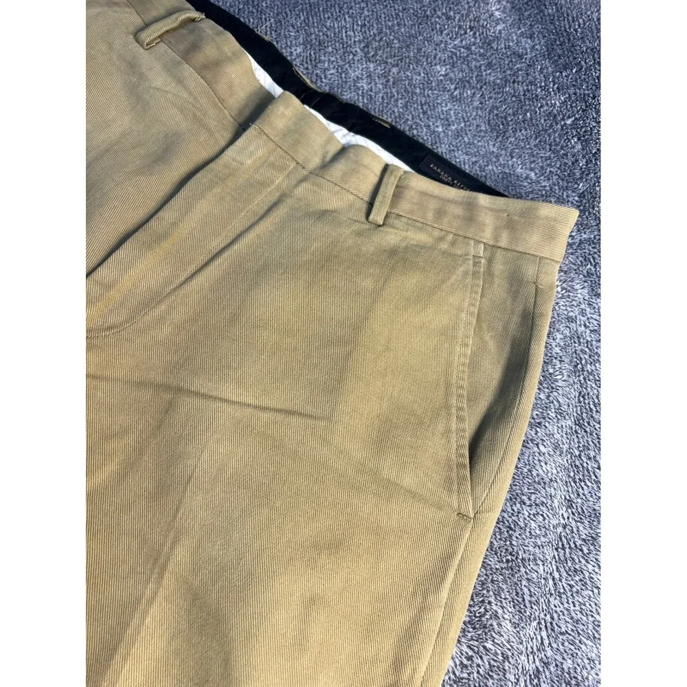Banana Republic Dress Chino Khaki Tan Cotton Pants 34x30 Mens Straight Leg